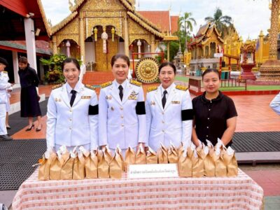วันพุธที่ 17 มิถุนายน 2569 เวลา 06.30 น. สำนักตรวจเงินแผ่นดินจังหวัดลำพูน โดยนางสาวจุฬาลักษณ์ อินทรพัฒน์ ผู้อำนวยการสำนักตรวจเงินแผ่นดินจังหวัดลำพูน พร้อมด้วยข้าราชการและลูกจ้างในสังกัด เข้าร่วมพิธีบําเพ็ญกุศลเพื่ออุทิศถวายเป็นพระกุศลแด่สมเด็จพระเจ้าลูกเธอ เจ้าฟ้าพัชรกิติยาภา นเรนทิราเทพยวดี กรมหลวงราชสาริณีสิริพัชร มหาวัชรราชธิดา ในวาระครบ 7 วัน (สัตตมวาร)